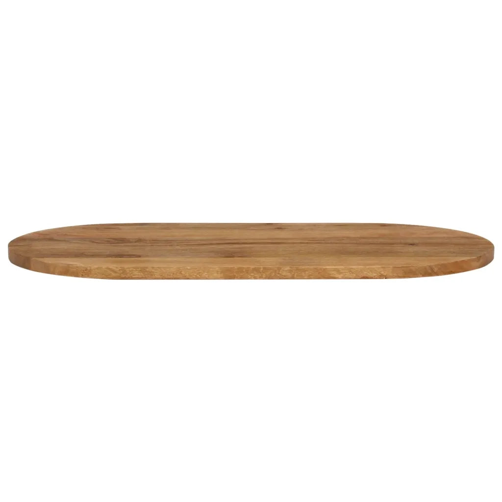 Piano Tavolo 140x60x3,8 cm Ovale in Legno Massello di Mango