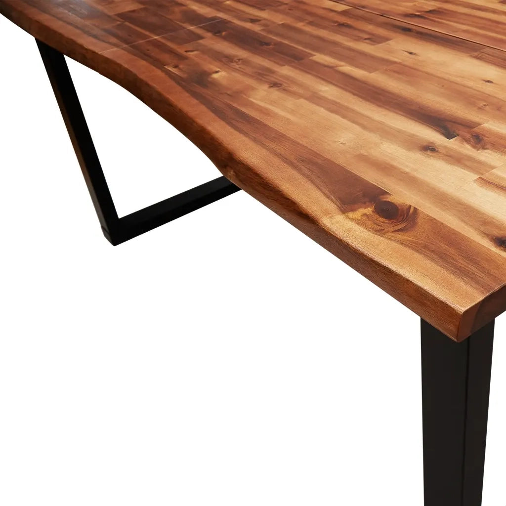 Set da Pranzo 3 pz con Bordi Vivi in Legno Massello di Acacia 3157525