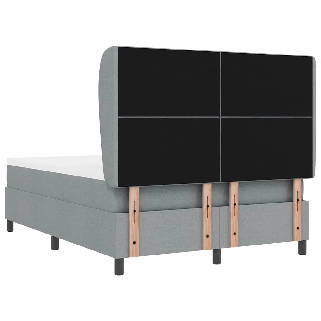 Letto a molle con materasso Grigio chiaro 140 x 200 cm Tessuto 3340627