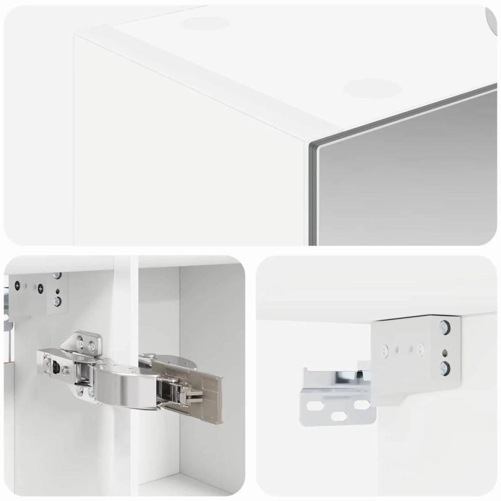 Mobiletto per specchio da bagno Bianco 50 x 14,5 x 70 cm