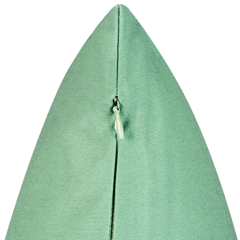 Set di 2 cuscini decorativi da esterno con motivo a foglie in tessuto verde con rivestimento rimovibile