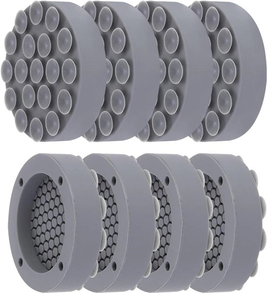 Pads antivibrazione per lavatrice, 8 pezzi, supporti antiscivolo in silicone, grigio