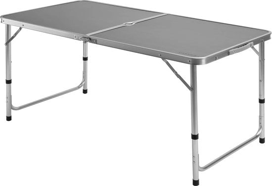 Tavolo da Campeggio Ripiegabile Altezza Regolabile Alluminio 120x60 cm - Ideale per Giardino e Territorio