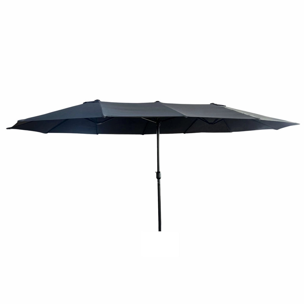 Ombrellone doppio da giardino TILIA grigio scuro peso 12,3 kg dimensioni 460x270x245 cm