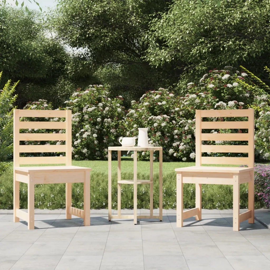 Sedie da Giardino 2pz 50x48x91,5 cm Legno Massello di Pino 824025