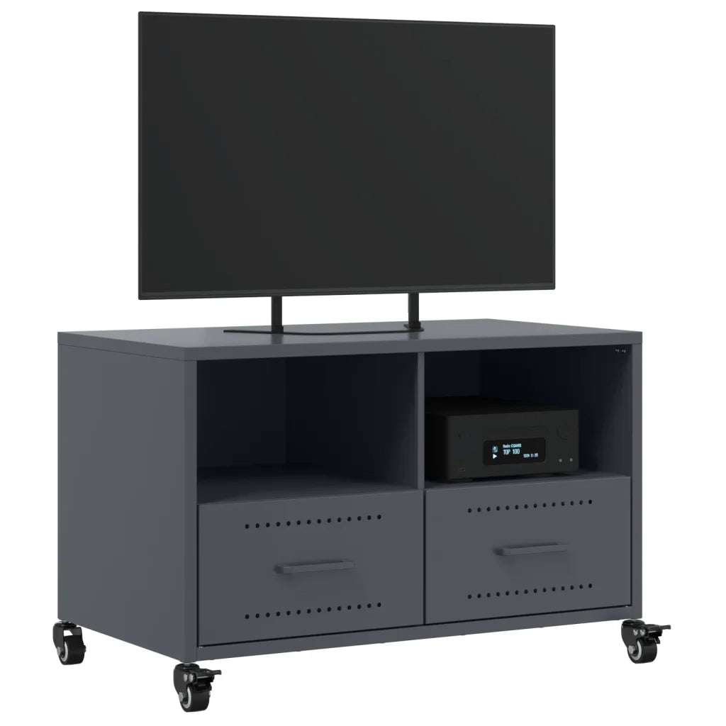 Mobile TV Antracite 68x39x43,5 cm in Acciaio