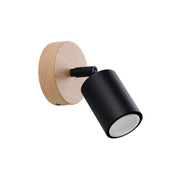 Applique nero legno lettura JUNGLO Pure Lume GU10 10W