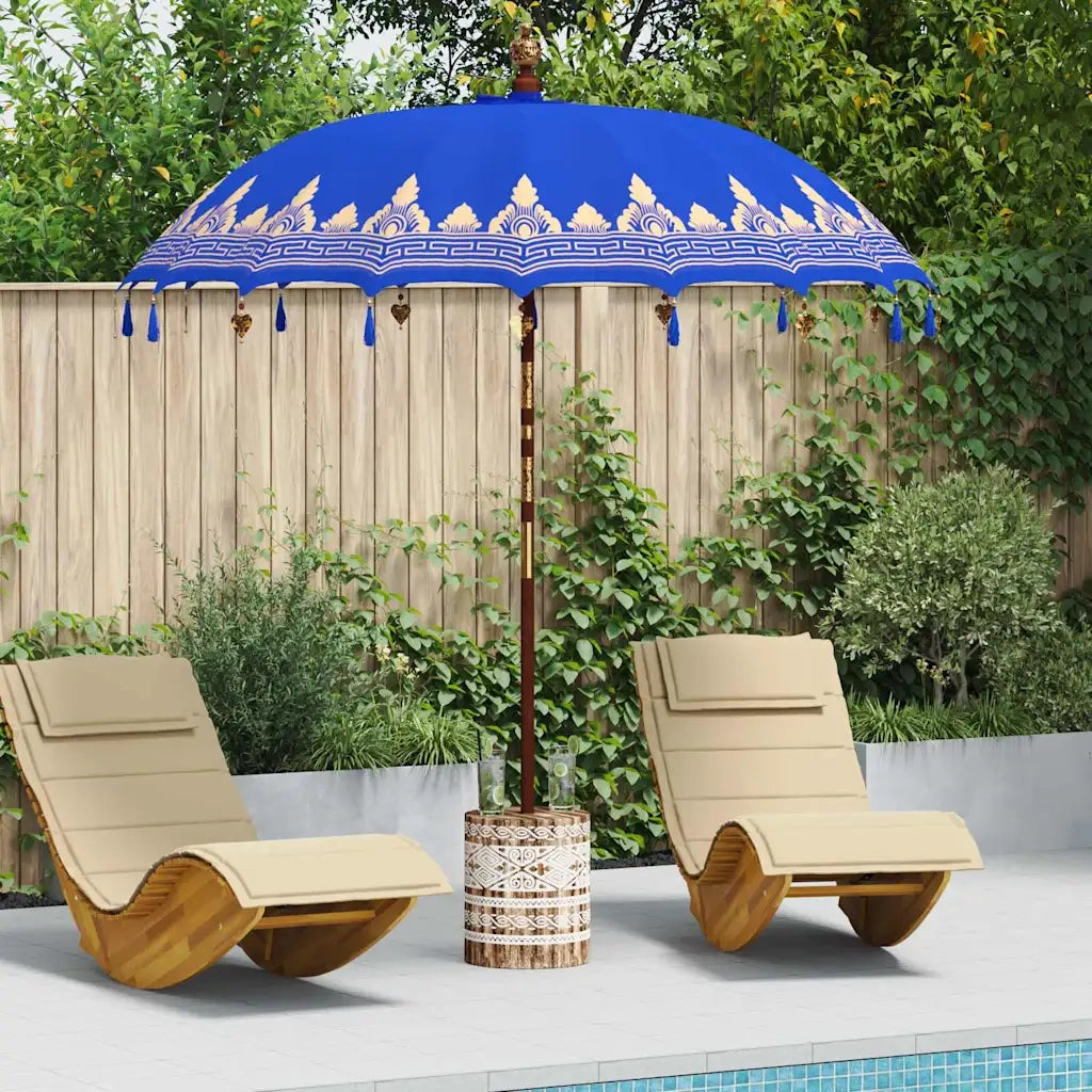 Ombrello balinese con base Blu 215 x 215 x 260 cm 3356895