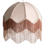 Lampada a sospensione con frange Tessuto beige illuminazione Retro Vintage