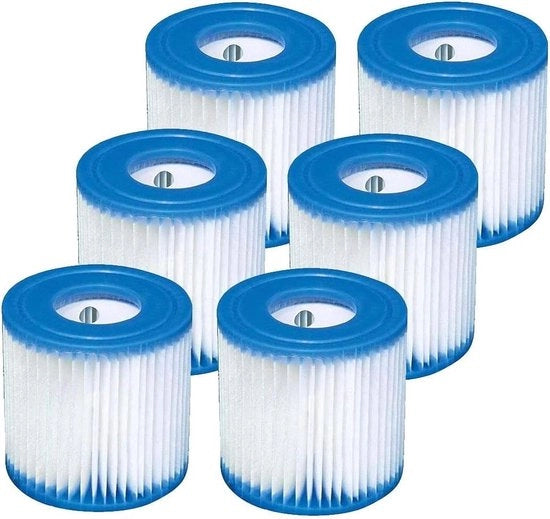 6 cassette di riserva per piscina 28601/28602 - filtri pompali Intex tipo H 29007E - Set filtro a cartuccia per piscine esterne spa whirlpool