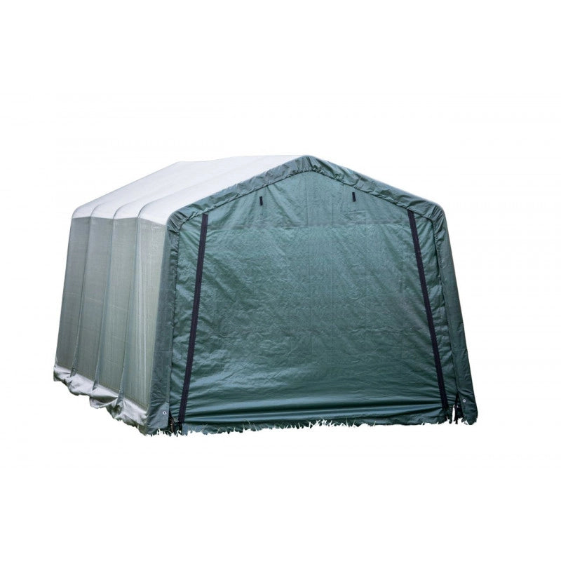 Casetta da giardino in telo rinforzato 3,05x6,10 m – struttura in acciaio Ø34 mm – porta 230x190 cm – AT3061 Foresta