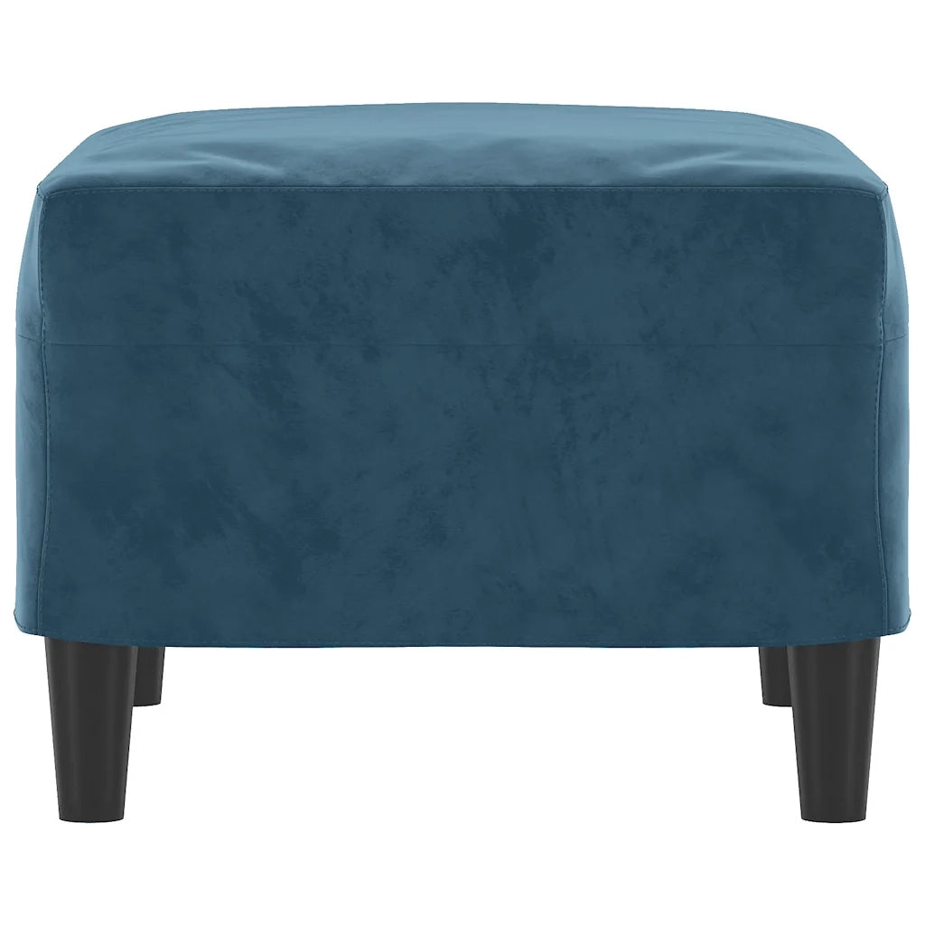 Poggiapiedi Blu 60x50x41 cm in Velluto cod mxl 71091