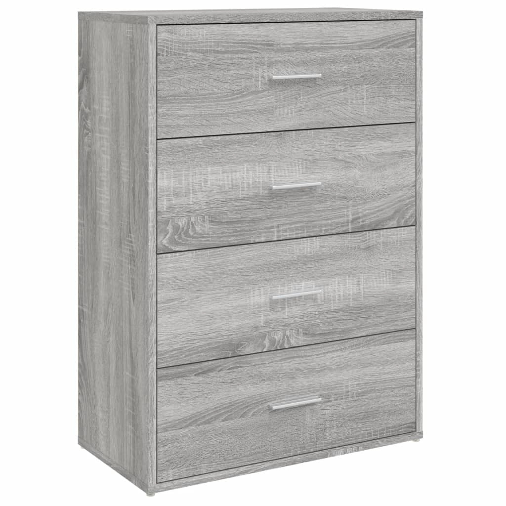 Buffet credenza cassettiera armadio mobile contenitore organizer cucina soggiorno Sonoma 60 x 31 x 84 cm legno ingegnerizzato grigio 02_0036389