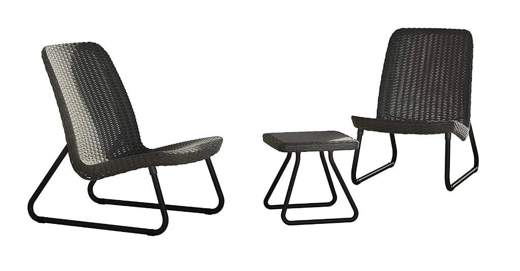 Set Salottino da Giardino Rio Patio Poltrone + Tavolino Graphite Keter