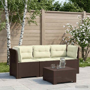 Divano da giardino 3 posti con cuscini in look rattan PP 3443838