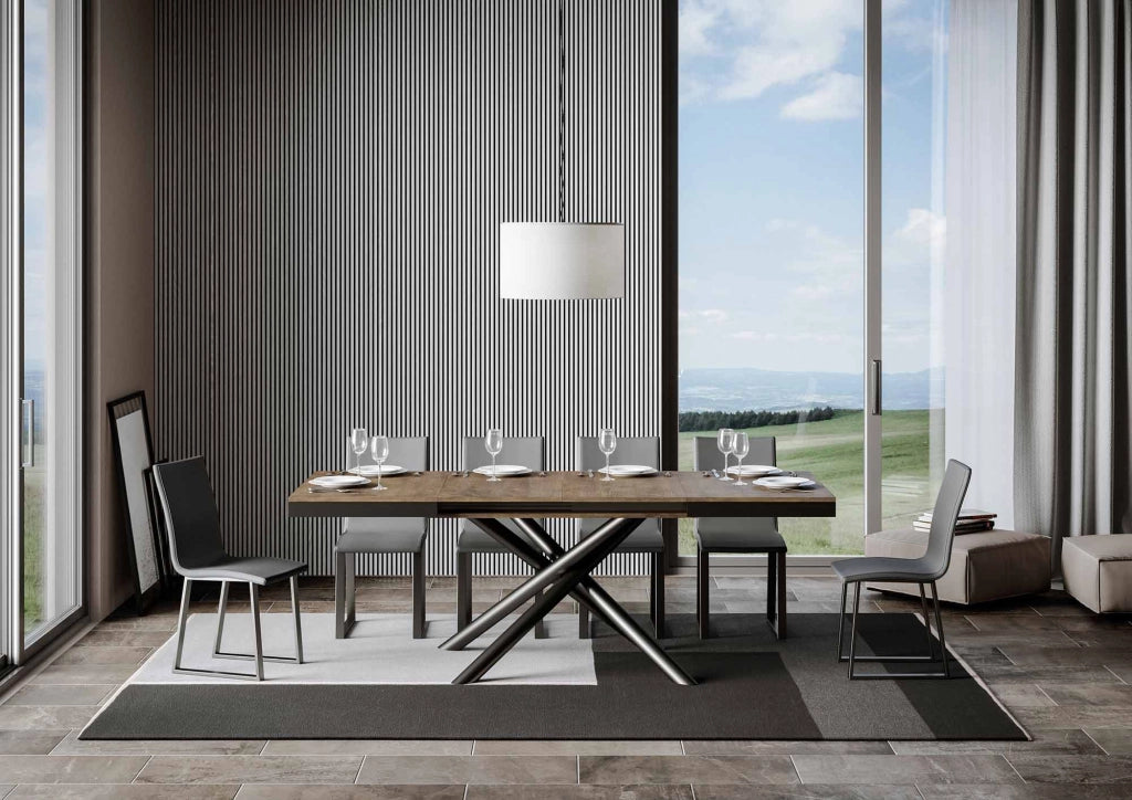 Tavolo Allungabile 120-224x90x80 cm Famas Evolution Noce