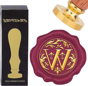 Retro alfabeto con 26 lettere, iniziali maiuscole, maniglia in legno, coperchio in ottone, confezione regalo
