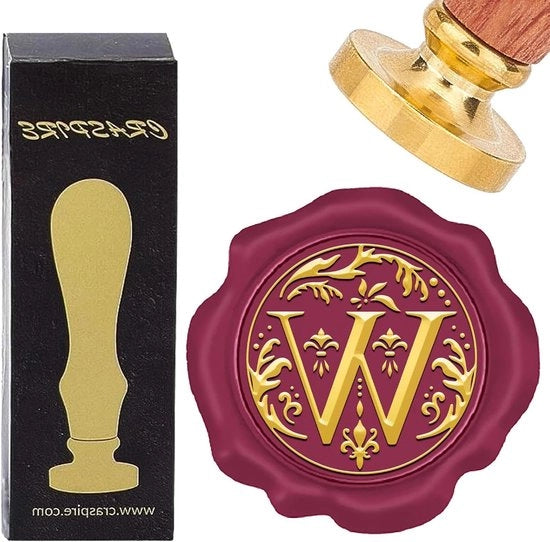 Retro alfabeto con 26 lettere, iniziali maiuscole, maniglia in legno, coperchio in ottone, confezione regalo