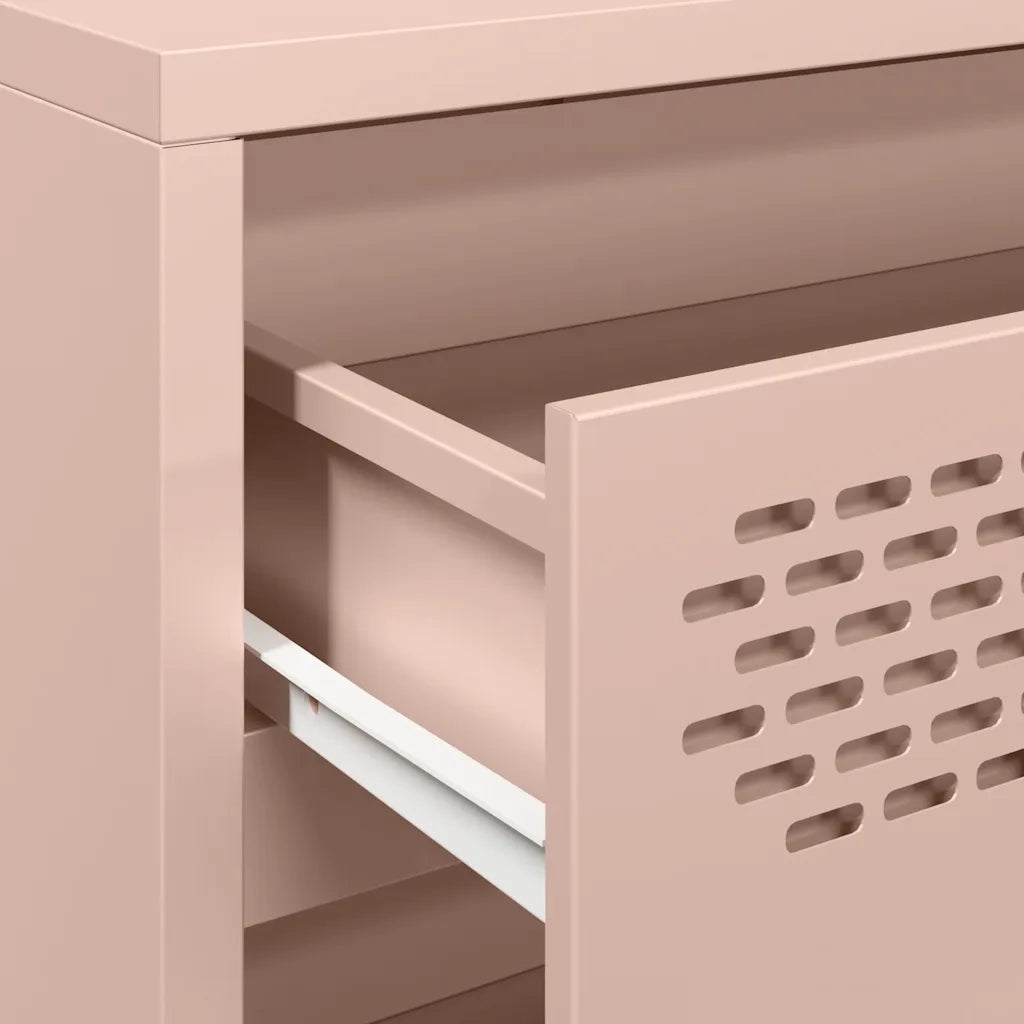 vidaXL Credenza Rosa 68x39x58,5 cm in Acciaio Laminato a Freddo
