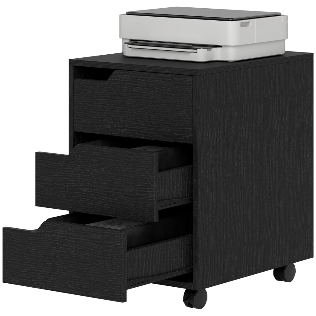 Scrivania con cassetti ¨C Zephmum ¨C Nero 40x50x57,5 cm
