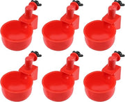 Bicchieri per uccelli da cortile 3/8 pollici - automatico per uccelli da cortile - becher per anatre e uccelli - rosso .