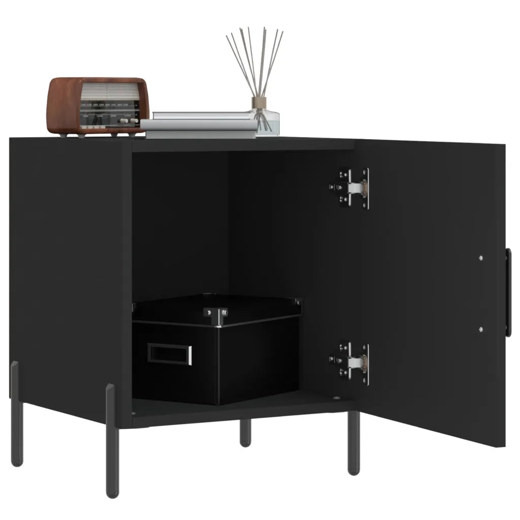 Comodini 2 pz-Set di 2 Tavolino da notte Neri 40x40x50 cm in Legno Multistrato 879182
