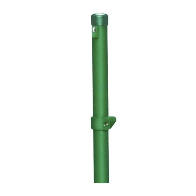 BETAFENCE ITALIA S.P.A. 60256 Palo Tondo in Acciaio Zincato con Rivestimento in Poliestere Diametro 48 mm Altezza 260 cm con Guidafilo Superiore e Cappuccio in PVC colore Nero