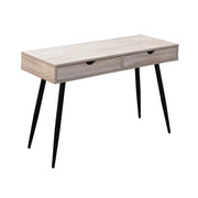 Scrivania CALIFORNIA 2 cassetti – Rovere chiaro e nero – Stile scandinavo