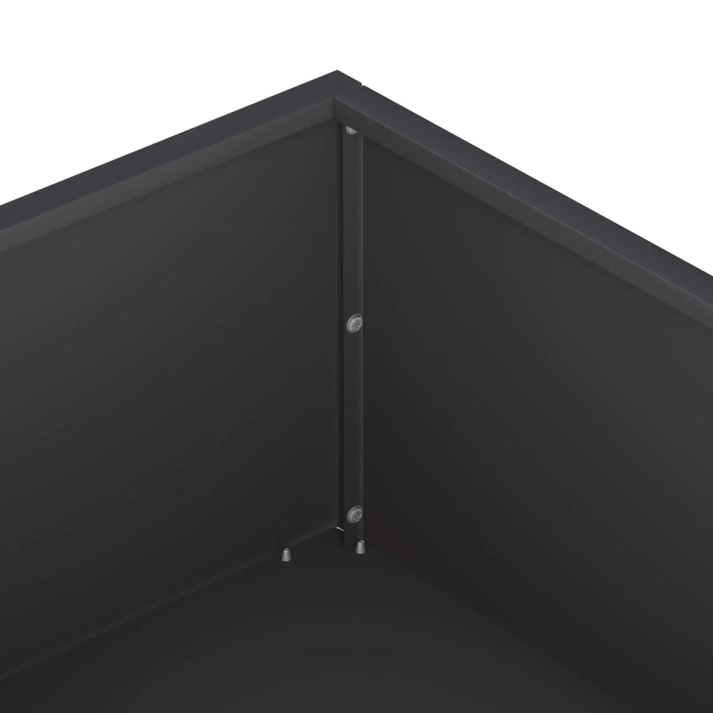 Vaso da giardino 2 pz Nero 80 x 80 x 20 cm 8005009