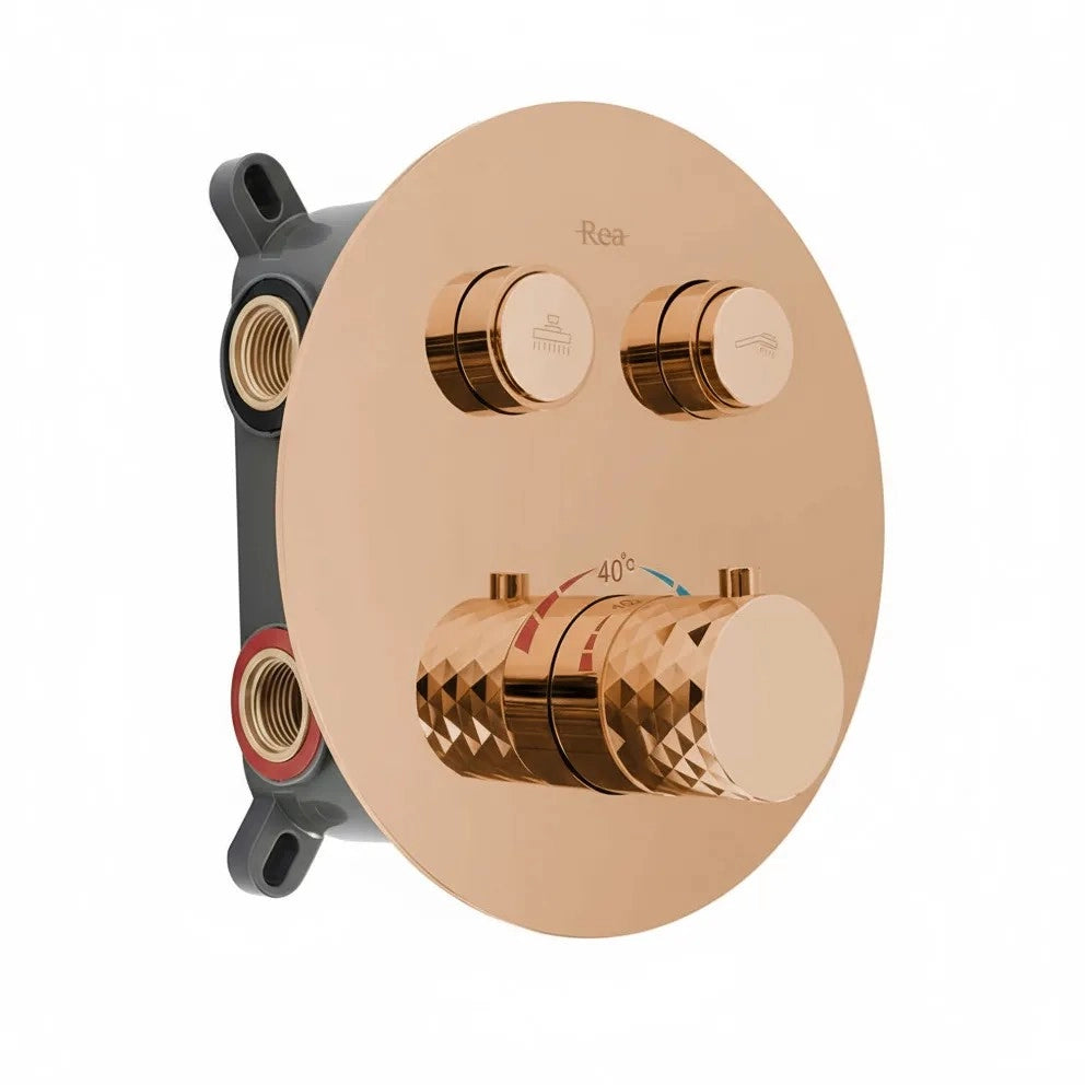 Set Doccia Da Incasso Rea Lungo Diamond Copper + Box
