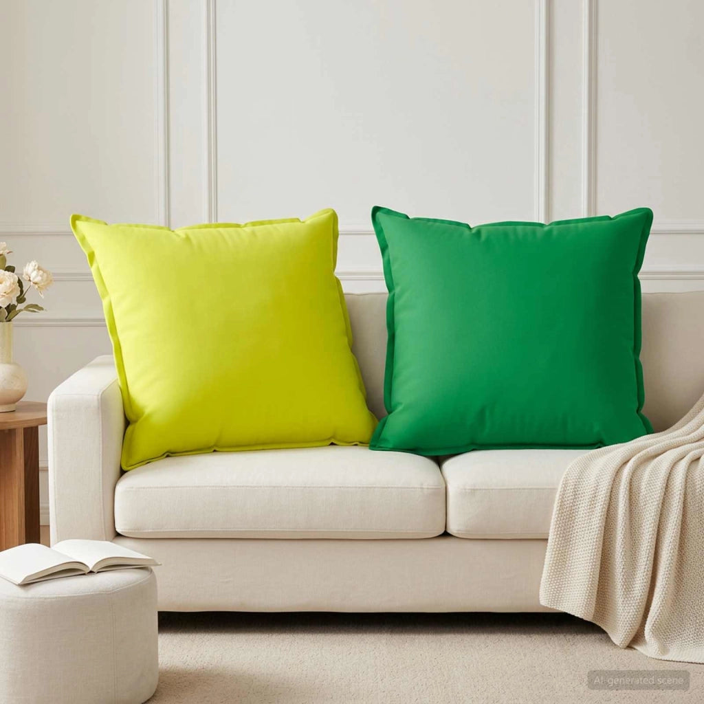 Federa 6 pz HOUTEN Verde 65 x 65 cm Poliestere 921114