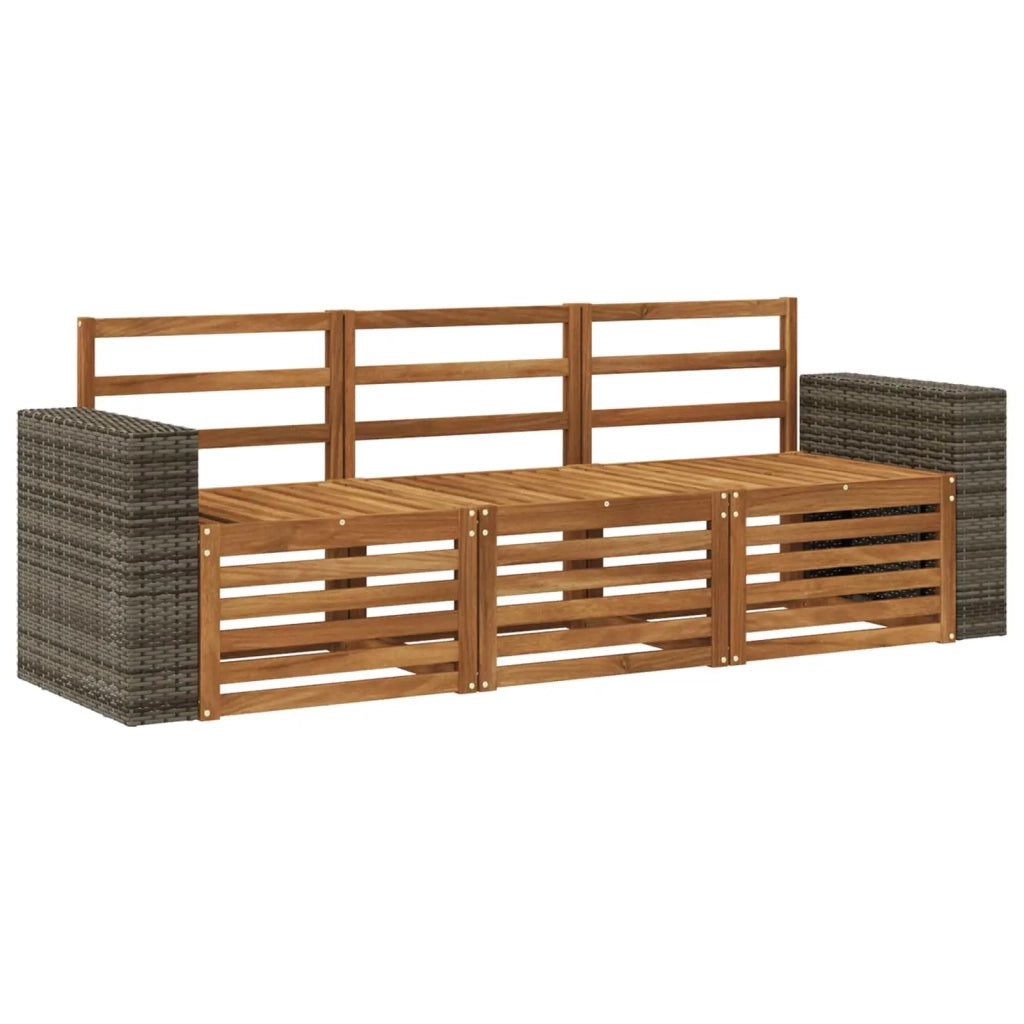 Set divani 3 pz Legno di Acacia Massello 3383975