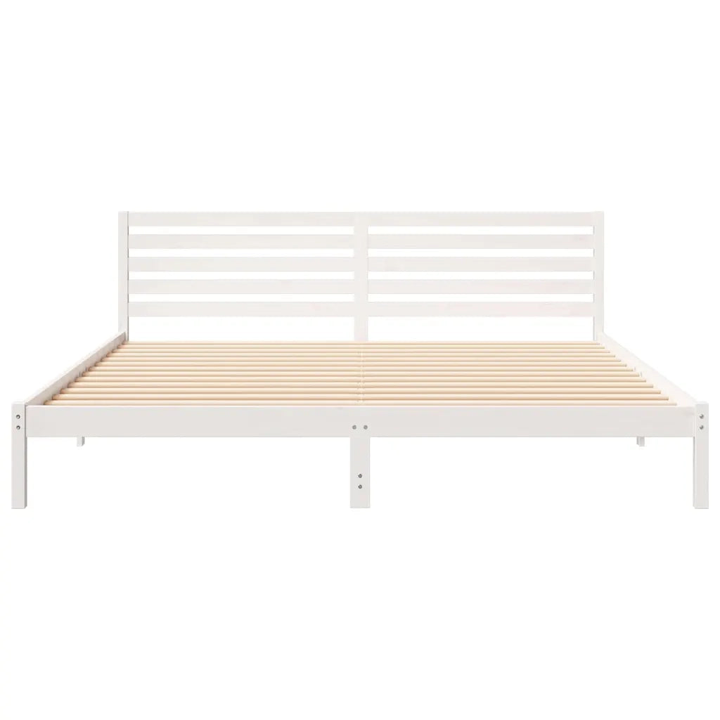 Struttura del letto Bianco 200 x 210 cm Pino massello