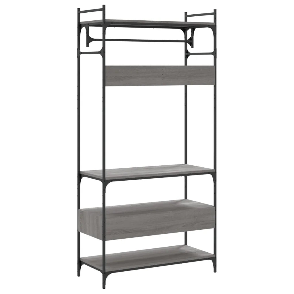 Armadio Cassetti Grigio Sonoma 89x39x184,5 cm Legno Multistrato 838956