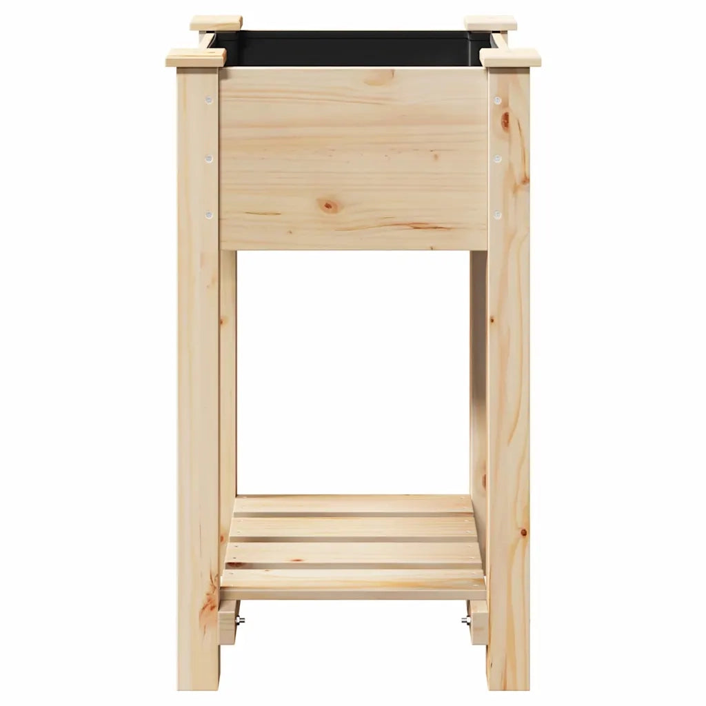Vaso da giardino con lo scaffale Beige 45 x 45 x 76,5 cm 42006576