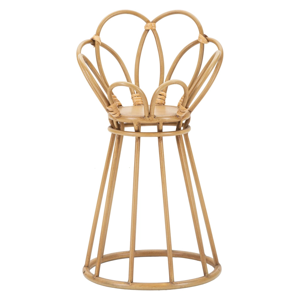 Damesala, Vaso Portavaso Finiture in Rattan, Marrone Rovere