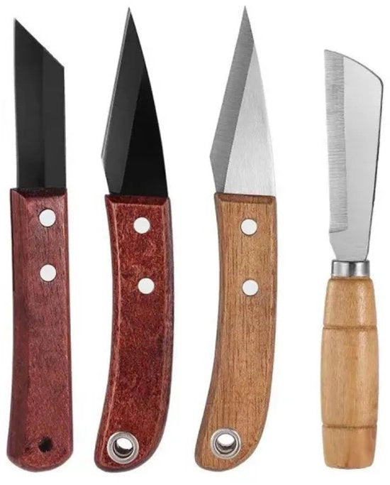 Set di ente per alberi da frutto 4 in 1, ente per preparazione di gemme, cesoie per vaso multifunzione, coltello da raccolta portatile multifunzionale, ente per preparazione di gemme, ente per alberi da frutto | Coltello per vaso, gemme - marrone