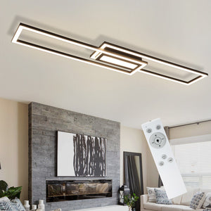 ZMH Lampada da soffitto plafoniera LED geometrica 50W dimmerabile telecomando
