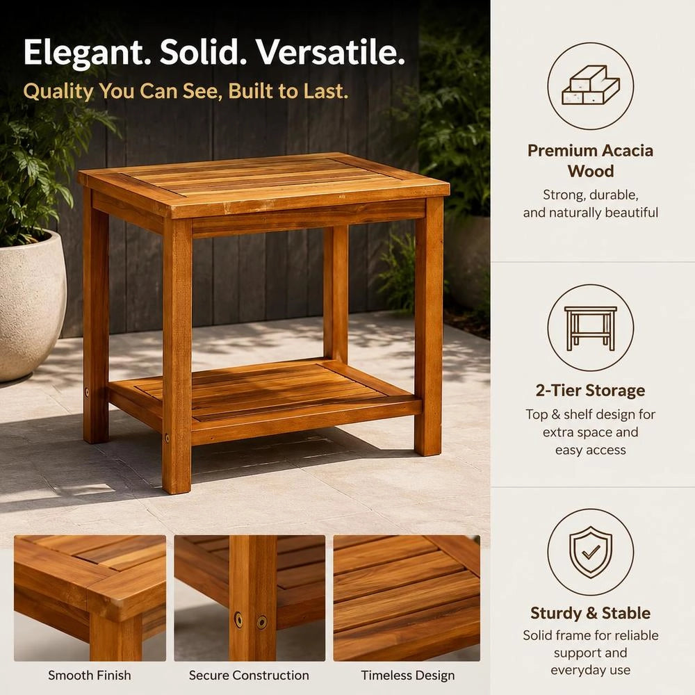 Coffee Table 50x35x45 Cm Solid Acacia Wood