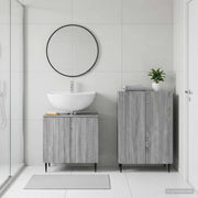 Set di Armadi da Bagno da 2 Pezzi ZWOLLE Sonoma grigio 3417600