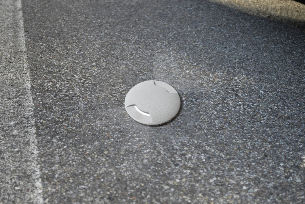 CAPRI CALPESTABILE INCASSO TONDO 9 CM 1 LUCE ATTACCO GX53 BIEMISSIONE GRIGIO IP67 GU10LAMPADINA LED 6W CCT INCLUSA