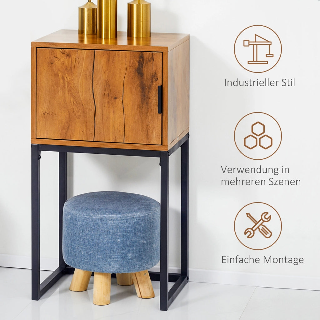 Consolle con armadietto e vano contenitore stile industriale per ingresso soggiorno e camera da letto 40 × 30 × 76 cm