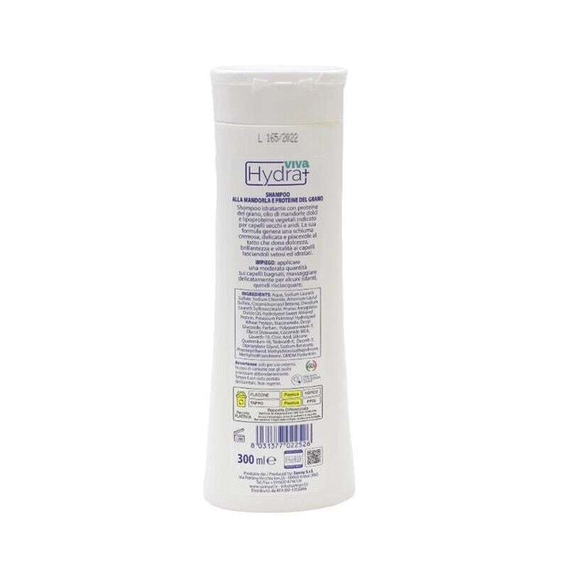 HYDRA VIVA+ SHAMPOO IN FORMATO DA 300 ML MANDORLA E PROTEINE DEL GRANO