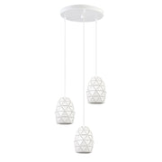 Lampadario Italux Harley bianco 3 luci E27 MDM-3480/3A