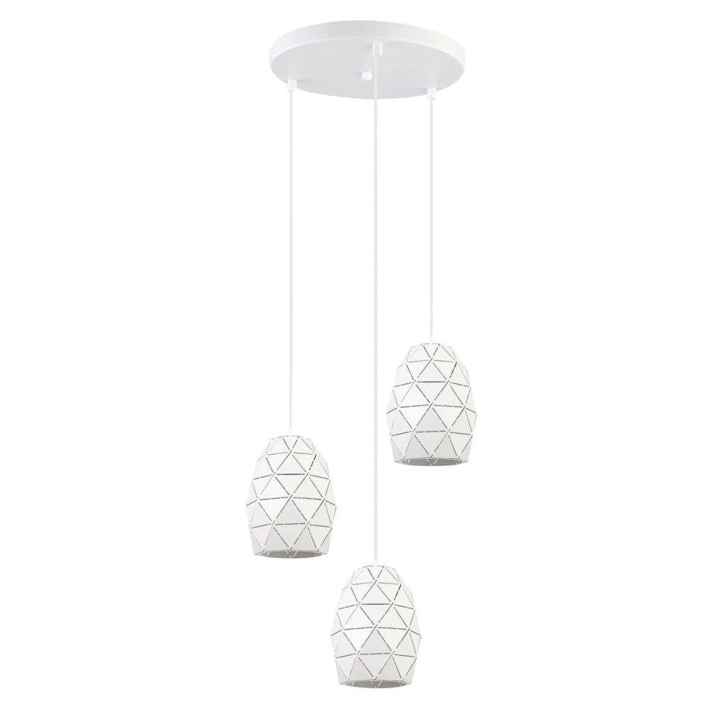 Lampadario Italux Harley bianco 3 luci E27 MDM-3480/3A