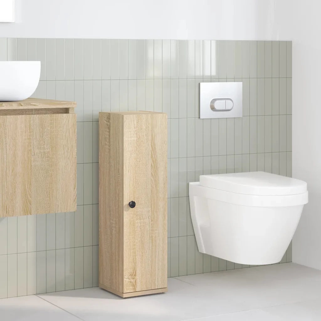 Mobile da Bagno | Armadio da bagno con Portarotolo Rovere Sonoma 20,5x22x72 cm