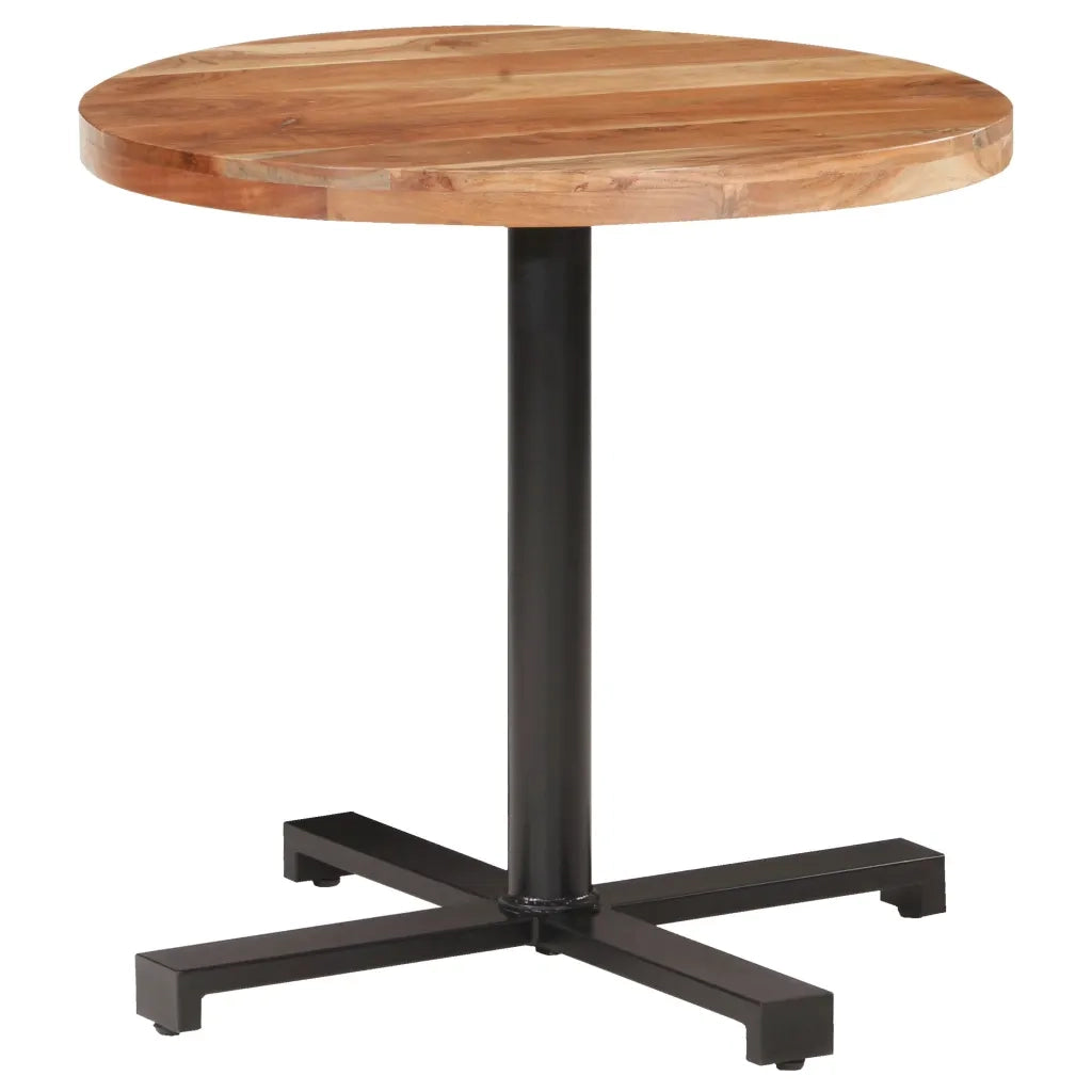 Tavolino da Bistrot Rotondo Ã˜80x75 cm in Legno di Acacia cod mxl 24699