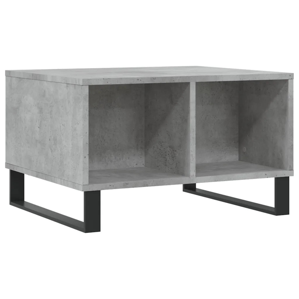 Tavolino Salotto-Tavolino da soggiorno-Tavolo Grigio Cemento 60x50x36,5 cm Legno Multistrato 719987