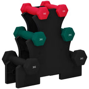 Set di manubri esagonale con supporto ¨C zephmum ¨C 2x1kg, 2x2kg, 2x3kg