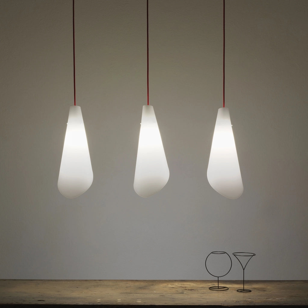 Sospensione Moderna Calle Polilux ® Bianco E Metallo Cromo 1 Luce E27